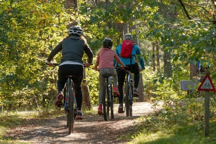 Family biking in The Wrekin